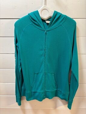ARIAT Teal Zip Hoodie Y2K Style XXL